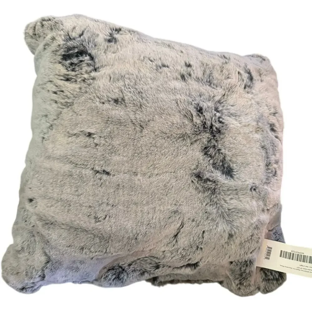 THE MOOD Faux Rabbit Fur Decorative Pillow Two sided  20